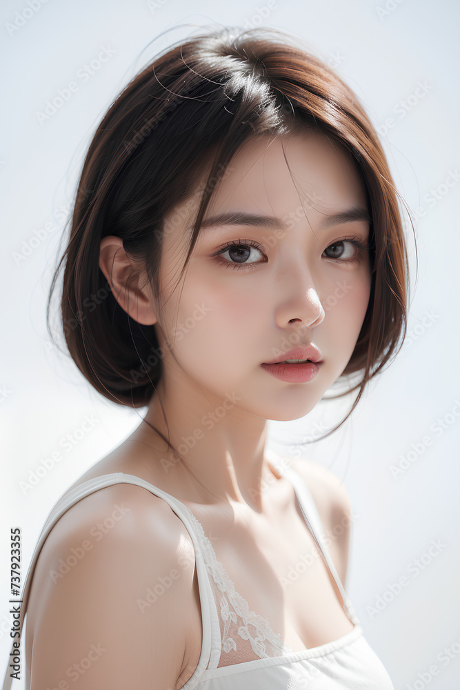 Gorgeous Asian Young Female Model - Fashion or Cosmetics Model - Surreal Beauty with Perfect Fine Features - Beautiful Smooth Hair Gorgeous Asian Young Female Model - Fashion or Cosmetics Model - Surreal Beauty with Perfect Fine Features - Beautiful Smooth Hair
