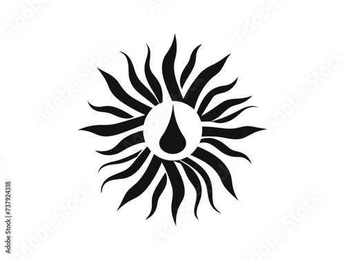 Minimalist tribal vector. Black and white color. © KHF