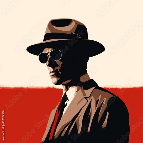 a man wearing a hat and sunglasses