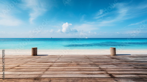 Wooden pier on the beach