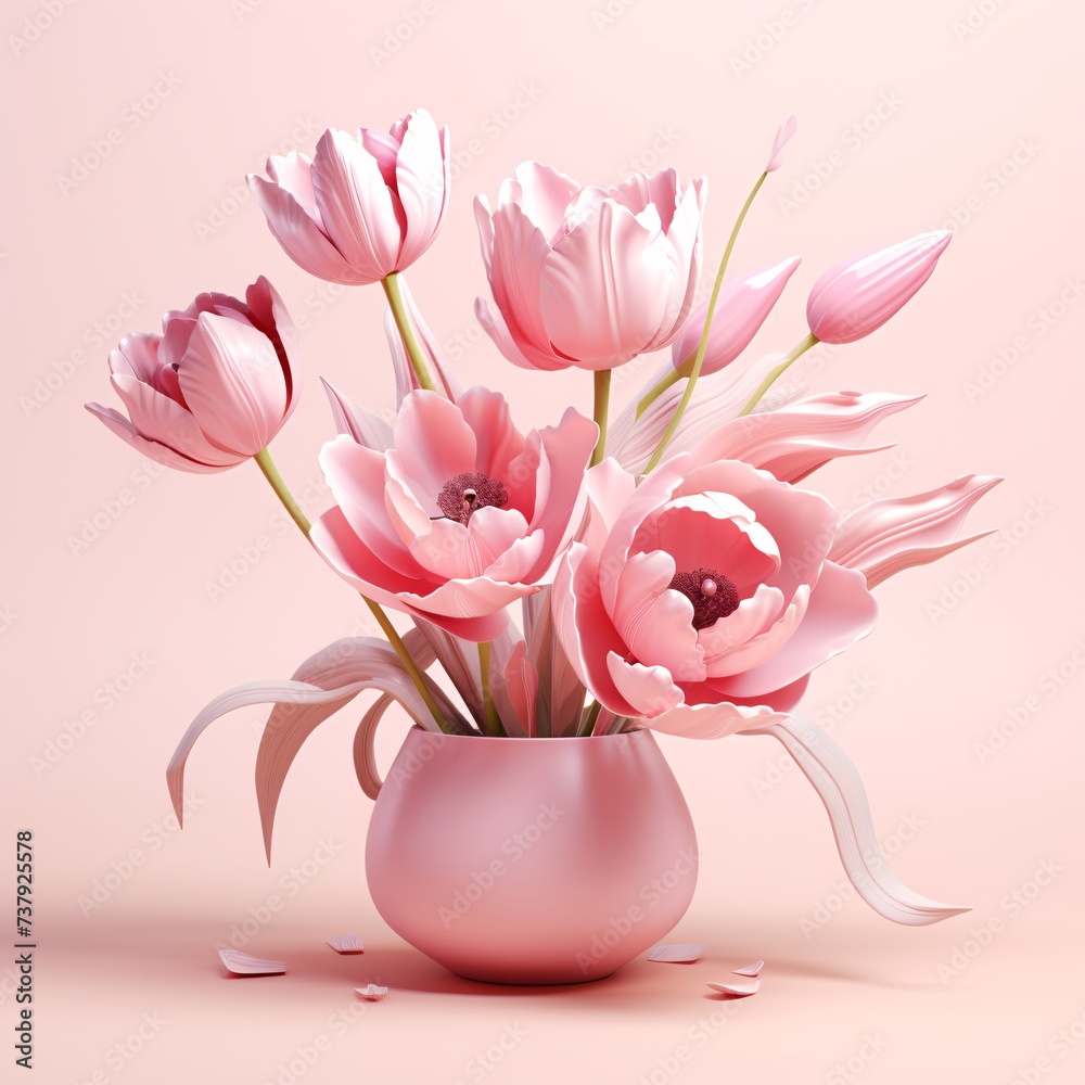 Obraz premium a vase with flowers in it