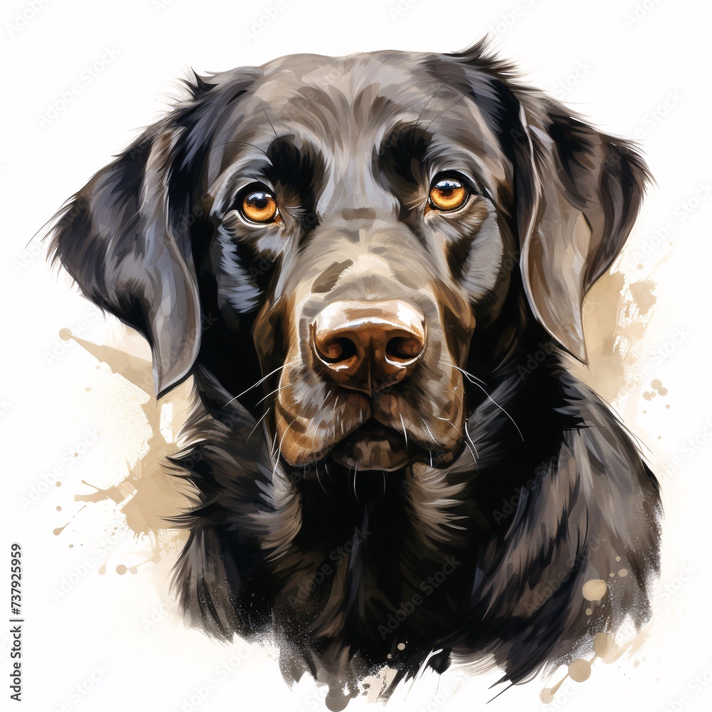 a black dog with yellow eyes