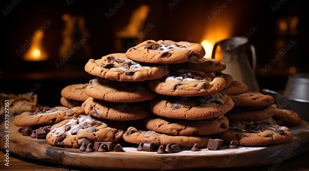 a stack of cookies on a plate a stack of cookies on a plate