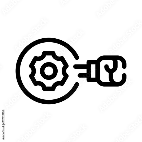 willpower line icon