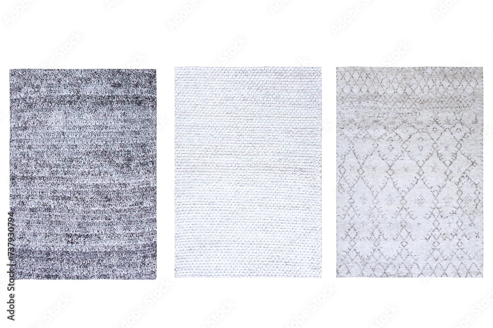Fototapeta premium decorative rug for the interior isolated on transparent background, home decor, 3D illustration, cg render
