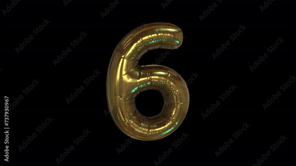 Golden Balloon Numbers Countdown Golden Balloon Numbers Countdown