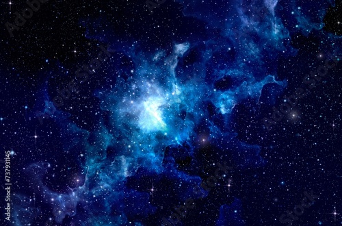 A space of the galaxy atmosphere with stars at dark background.