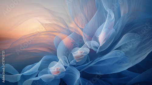 
abstract image with flowers, evoking calm photo