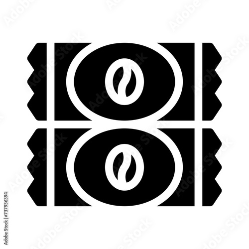 instant coffee glyph icon
