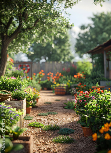 Gardening tools, Spring sunny day, garden hobby