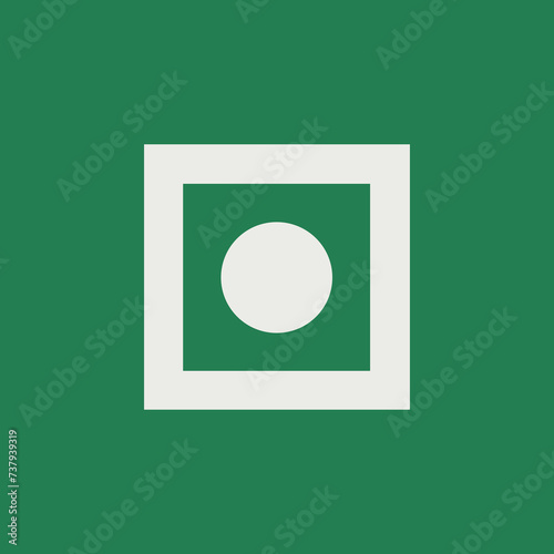 Canvas Print SAFETY CONDITION SIGN PICTOGRAM, SHIPBOARD GENERAL ALARM ISO 7010 – E031