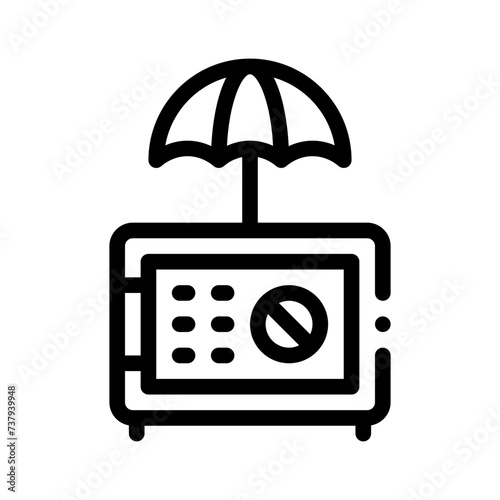 safebox line icon