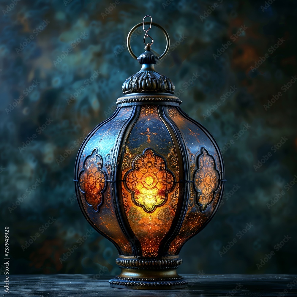 Traditional Ornate Ramadan Lantern Glowing Warmly
Traditional Ornate Ramadan Lantern Glowing Warmly