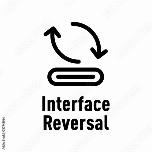 Interface Reversal vector information sign