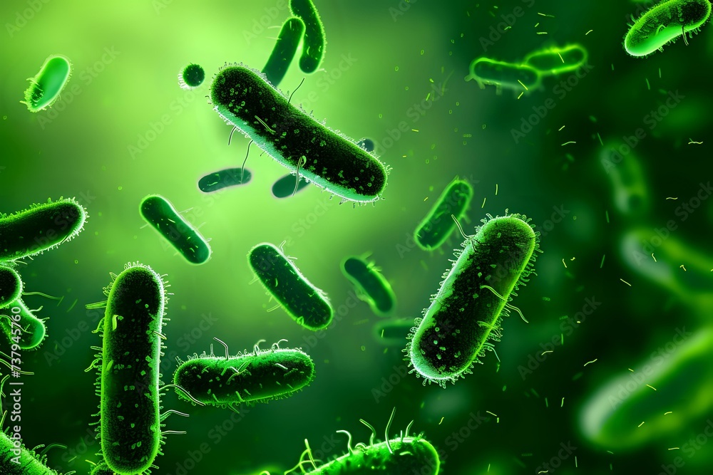 3d rendered illustration of bacteria. Generative AI 3d rendered illustration of bacteria. Generative AI