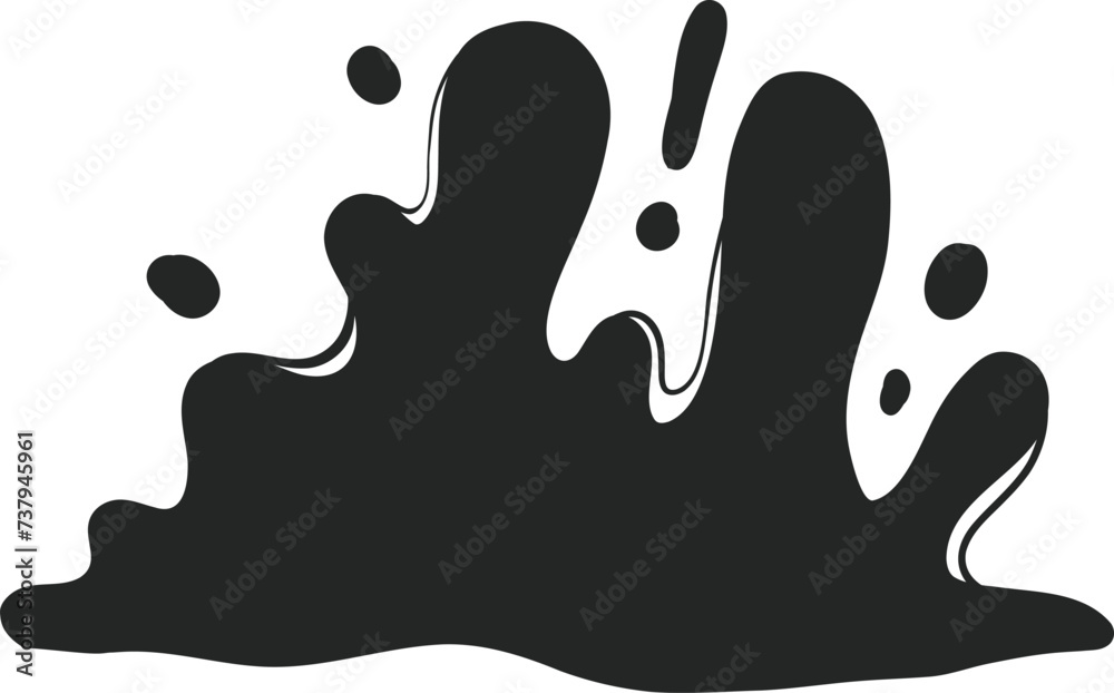 Black water splash. Abstract wet splatter drop for tattoo design, river wave ripple stain splash simple marine environment doodle. Vector isolated. Different dirt or ink shape Black water splash. Abstract wet splatter drop for tattoo design, river wave ripple stain splash simple marine environment doodle. Vector isolated. Different dirt or ink shape