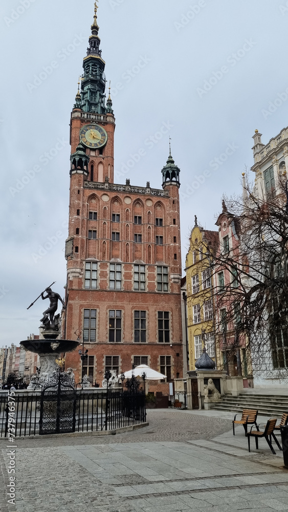 Fototapeta premium The historic town hall in the Main Town of Gdansk
