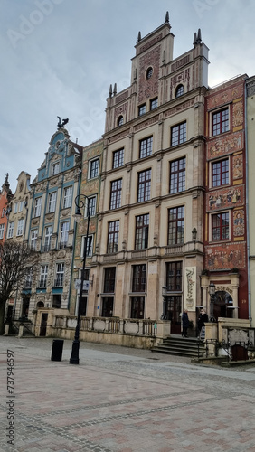 GDANSK, POLAND - MARCH 18, 2023: Architecture of historic Gdansk. Europe.