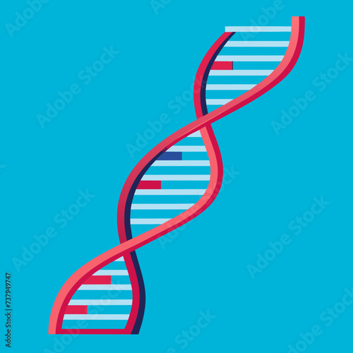 DNA double helix as a staircase leading upwards vektor illustation
