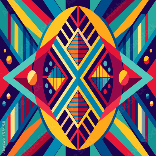 Abstract DNA art resembling a kaleidoscope vektor illustation