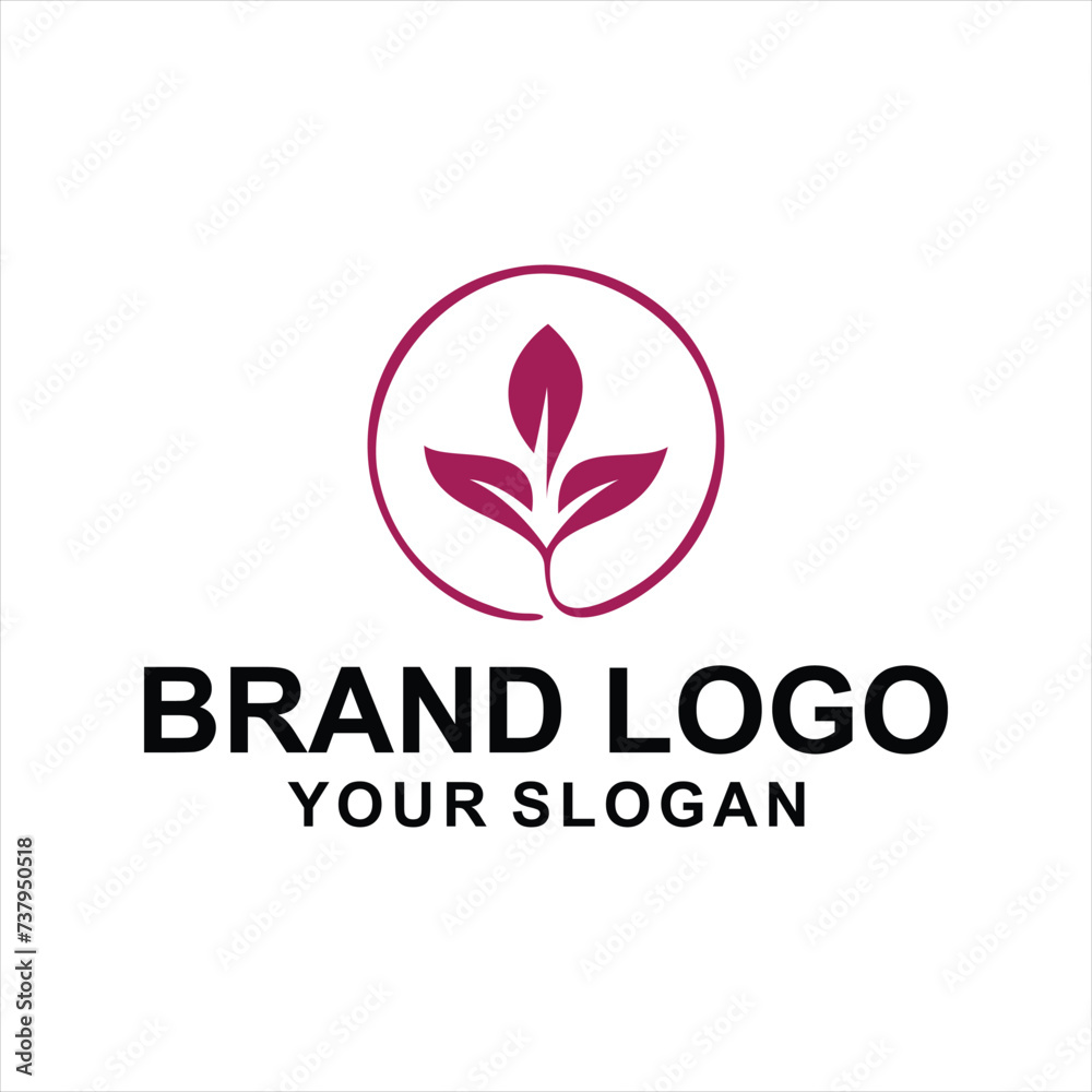 Three leaves logo company Three leaves logo company