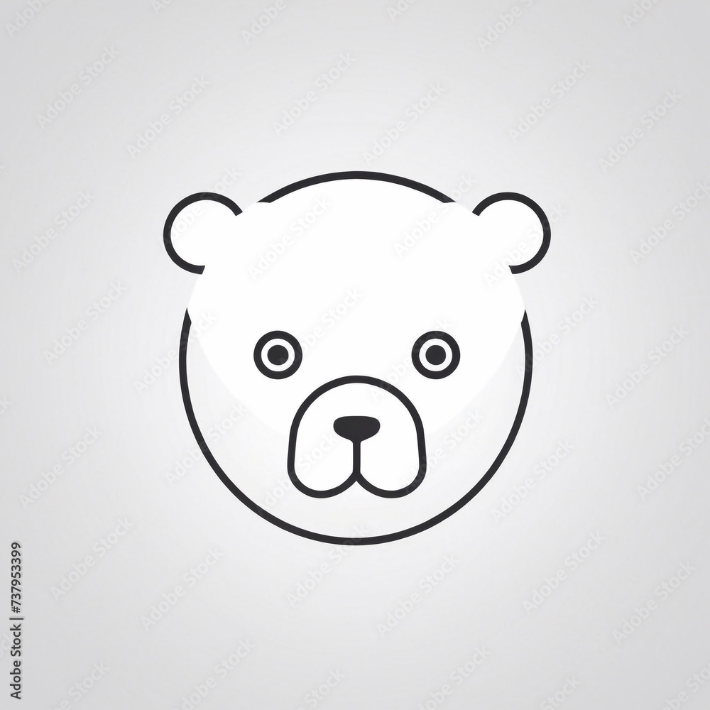 Fototapeta premium Bold Monochromatic Animal Vector Icon