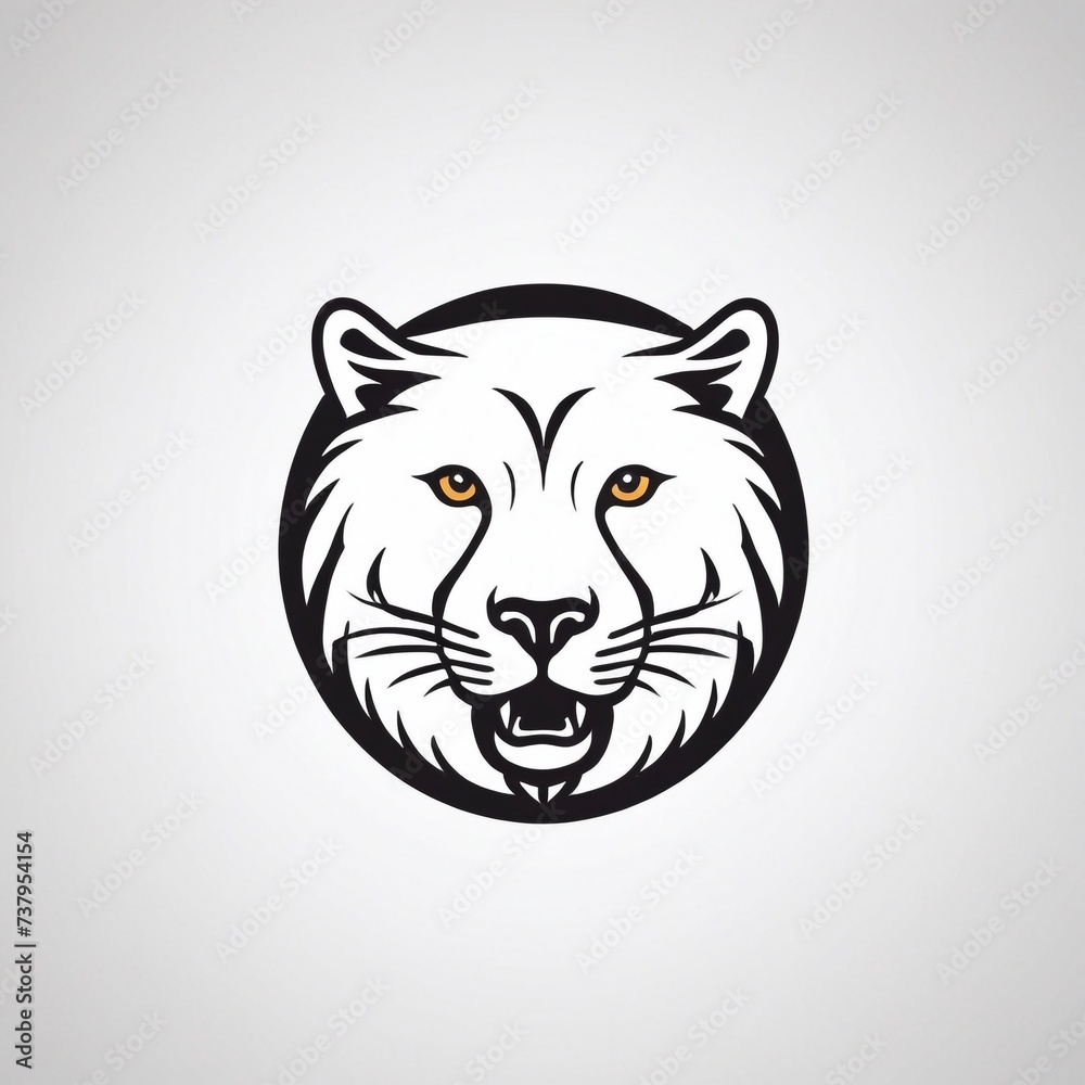 Obraz premium Bold Monochromatic Animal Vector Icon