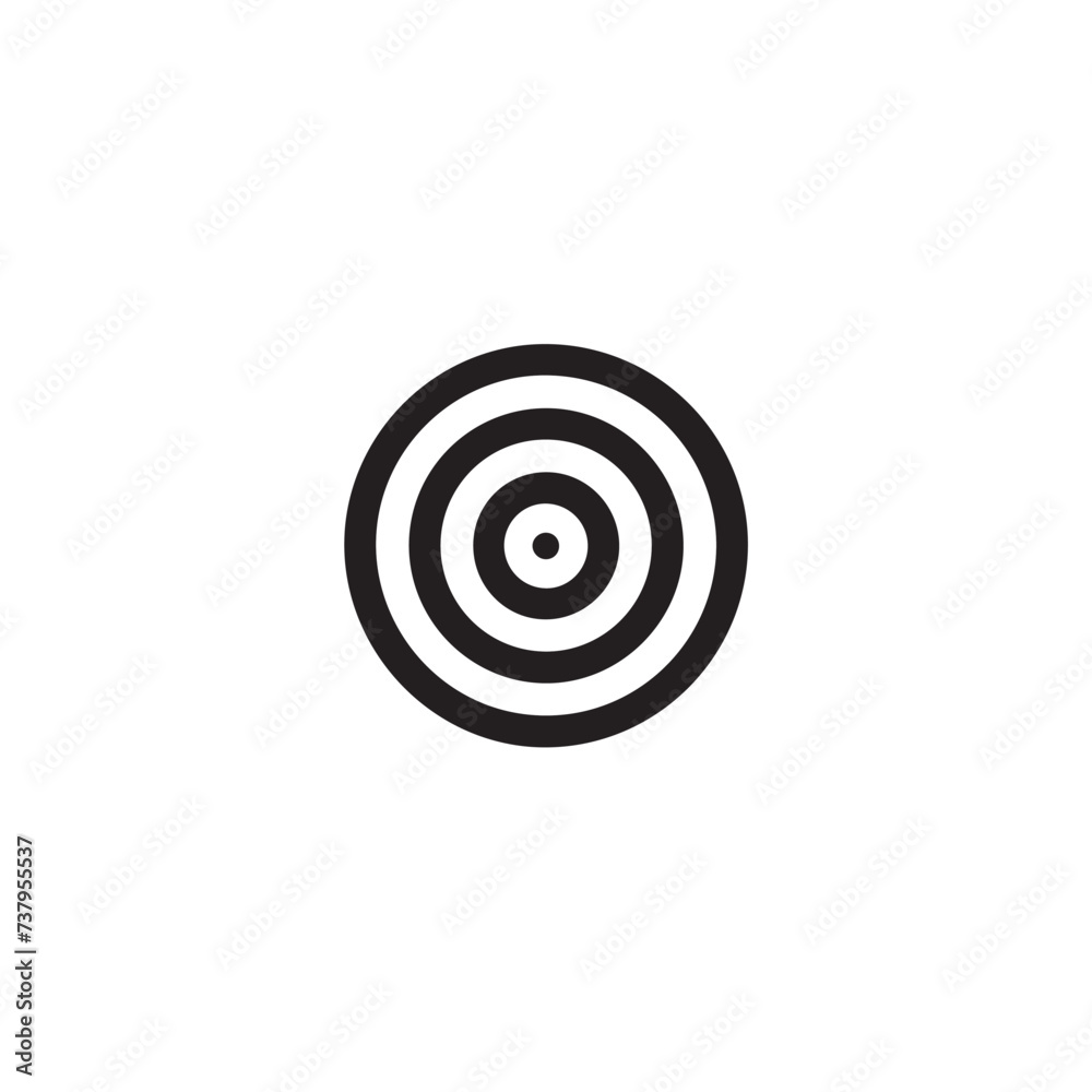 Target in cartoon, doodle style . Image for t-shirt, web, mobile apps and ui. Isolated 2d vector illustration in logo, icon, sketch style, Eps 10, black and white. AI Generative