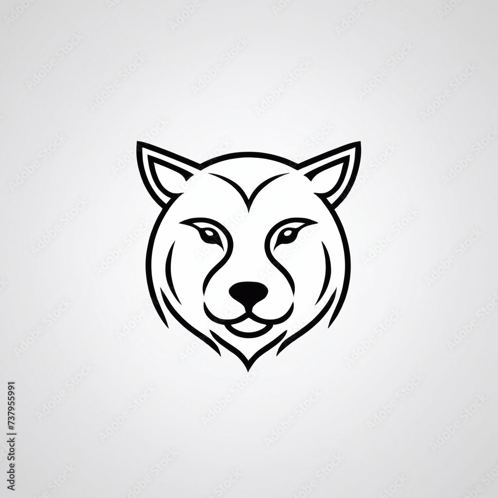 Bold Monochromatic Animal Vector Icon Bold Monochromatic Animal Vector Icon