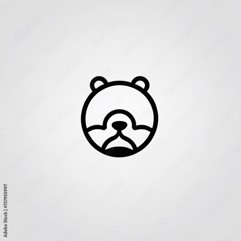 Fototapeta premium Bold Monochromatic Animal Vector Icon