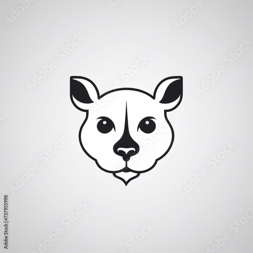 Bold Monochromatic Animal Vector Icon