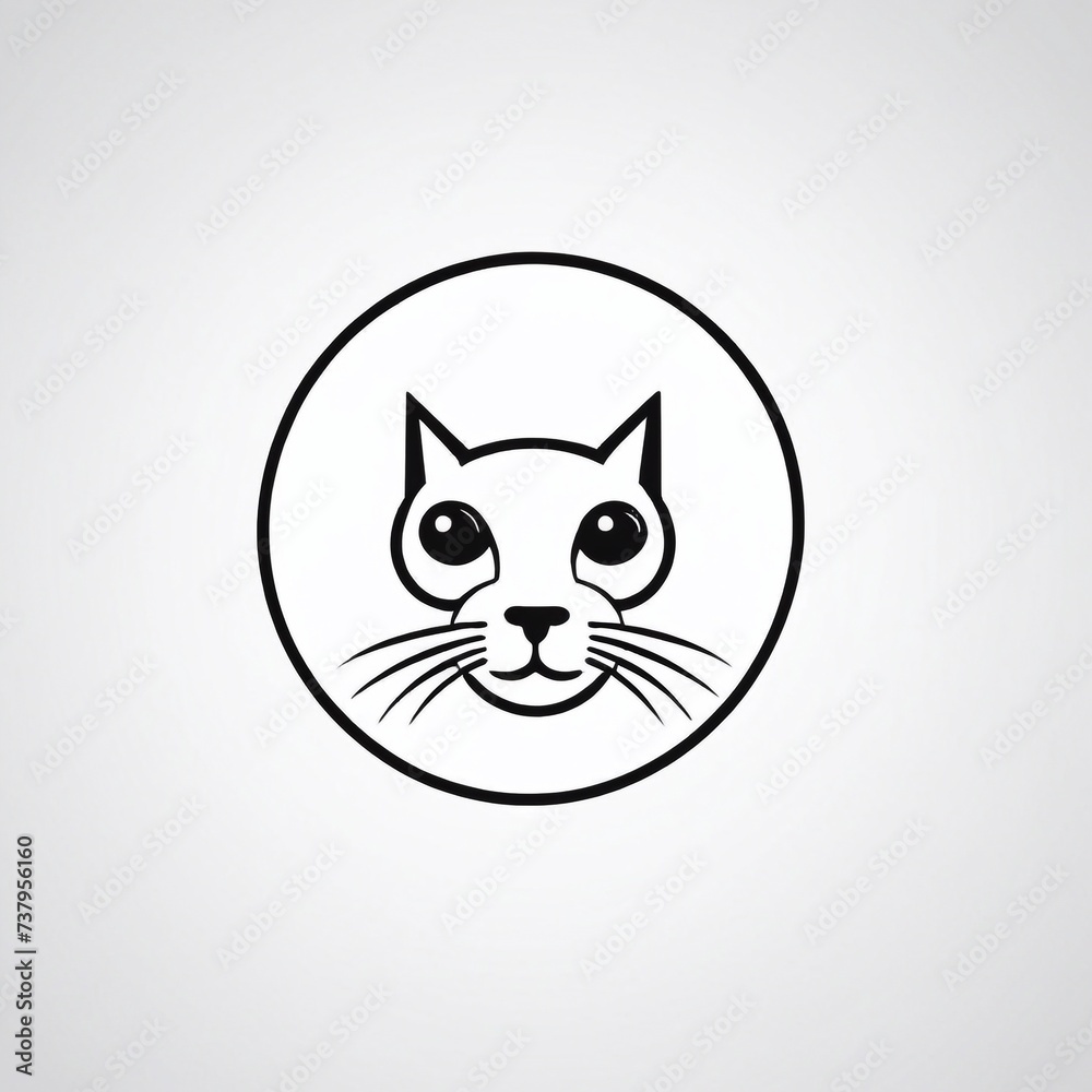 Fototapeta premium Bold Monochromatic Animal Vector Icon