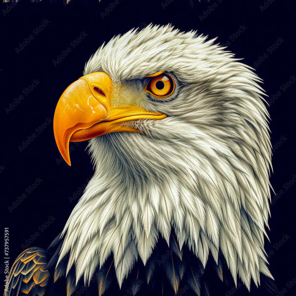 Obraz premium eagle as wallpaper pattern seamlessly mergeable, tile, ai generated