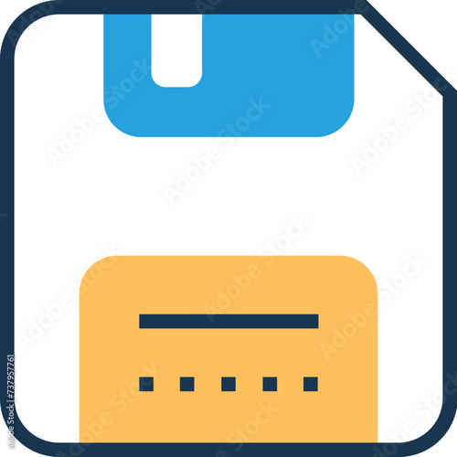 An icon of floppy flat vector