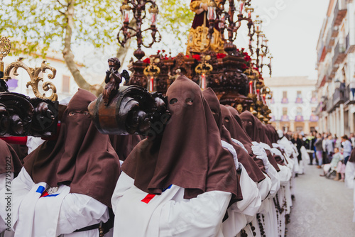 Holy Week Procession with Nazarenes, holy week concept
