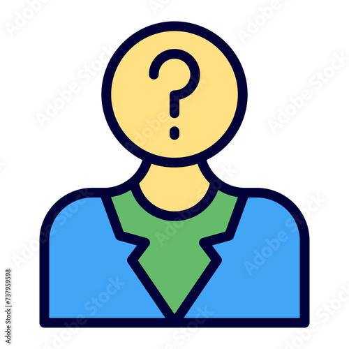 Missing Line Filled Icon