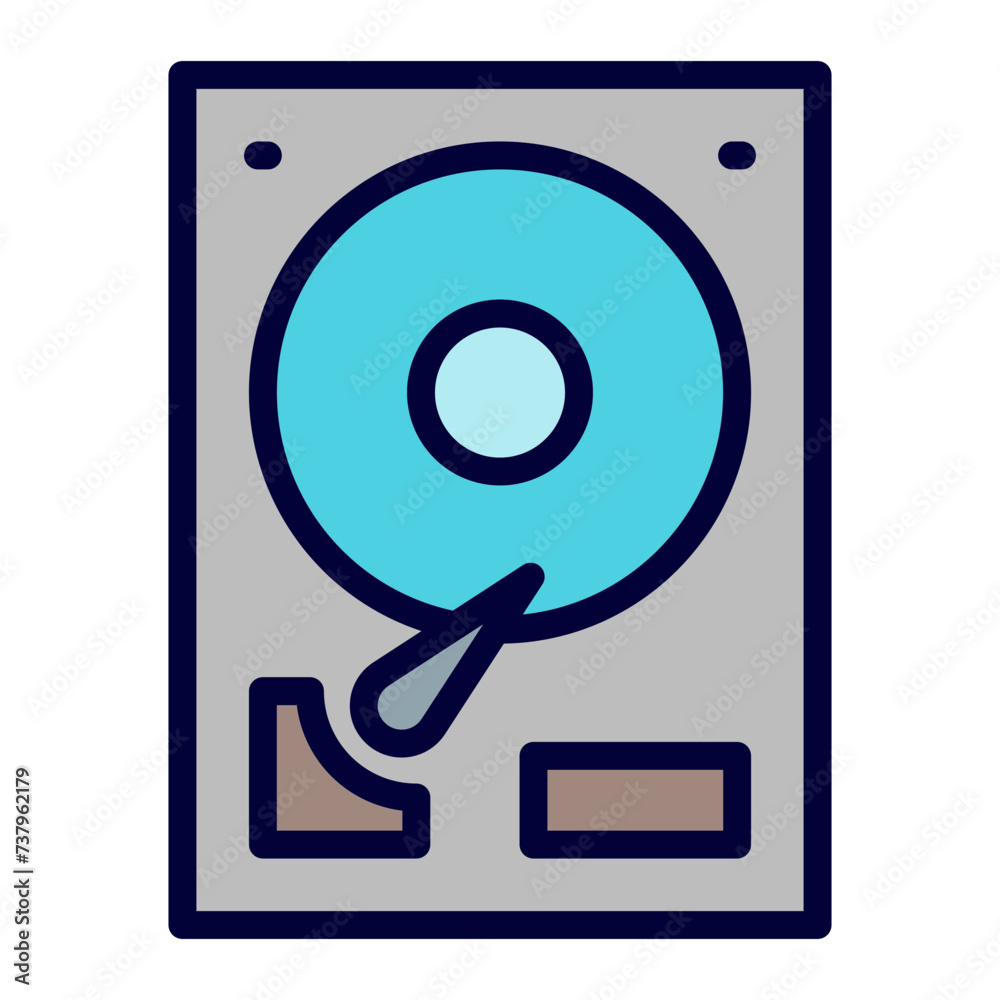 Hard Disk Vector Line Line Filled Icon Hard Disk Vector Line Line Filled Icon