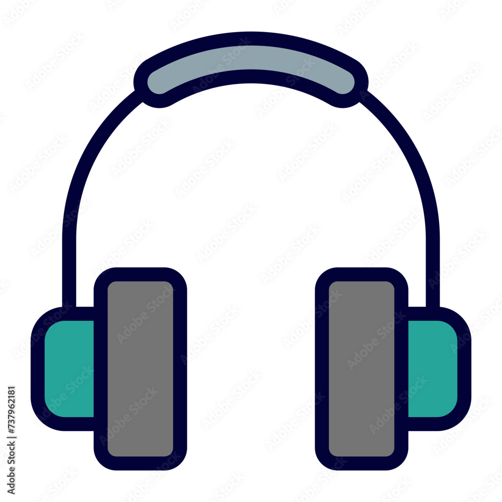 Headphone Vector Line Line Filled Icon Headphone Vector Line Line Filled Icon