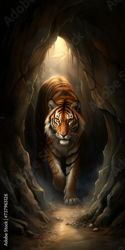 Night's Tiger: Illuminated Cave