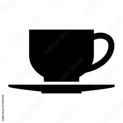 Coffee cup icon vector. Tea cup illustration sign. Mocha symbol or logo.