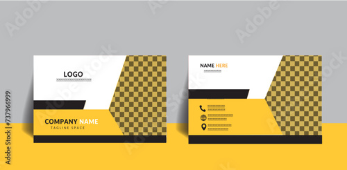 double sided business card template with modern style