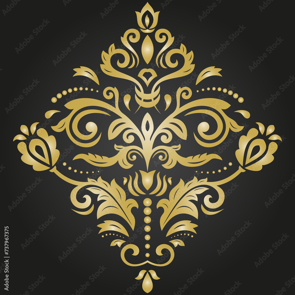 Orient classic black and golden pattern. Seamless abstract background with vintage elements. Orient pattern. Ornament for wallpapers and packaging Orient classic black and golden pattern. Seamless abstract background with vintage elements. Orient pattern. Ornament for wallpapers and packaging