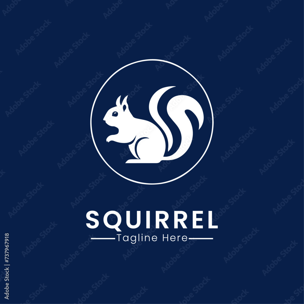 Squirrel logo icon design vector
