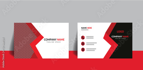 double sided business card template with modern style
