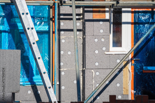 Принти на полотні External wall insulation panels installed on house in england uk