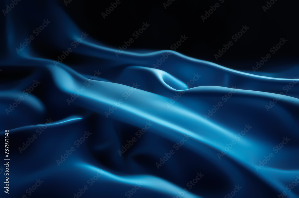 Obraz premium Soft curves of silky fabric. Showing presentations, layout, assembling your product, developing key visual layout.