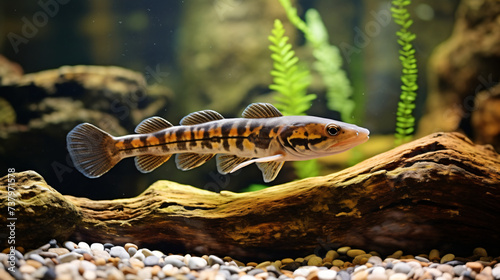 Overview of a European weather loach 