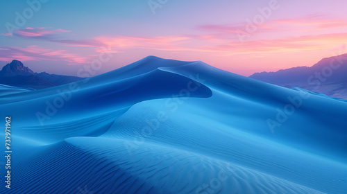 幻想的な青色の砂漠 photo