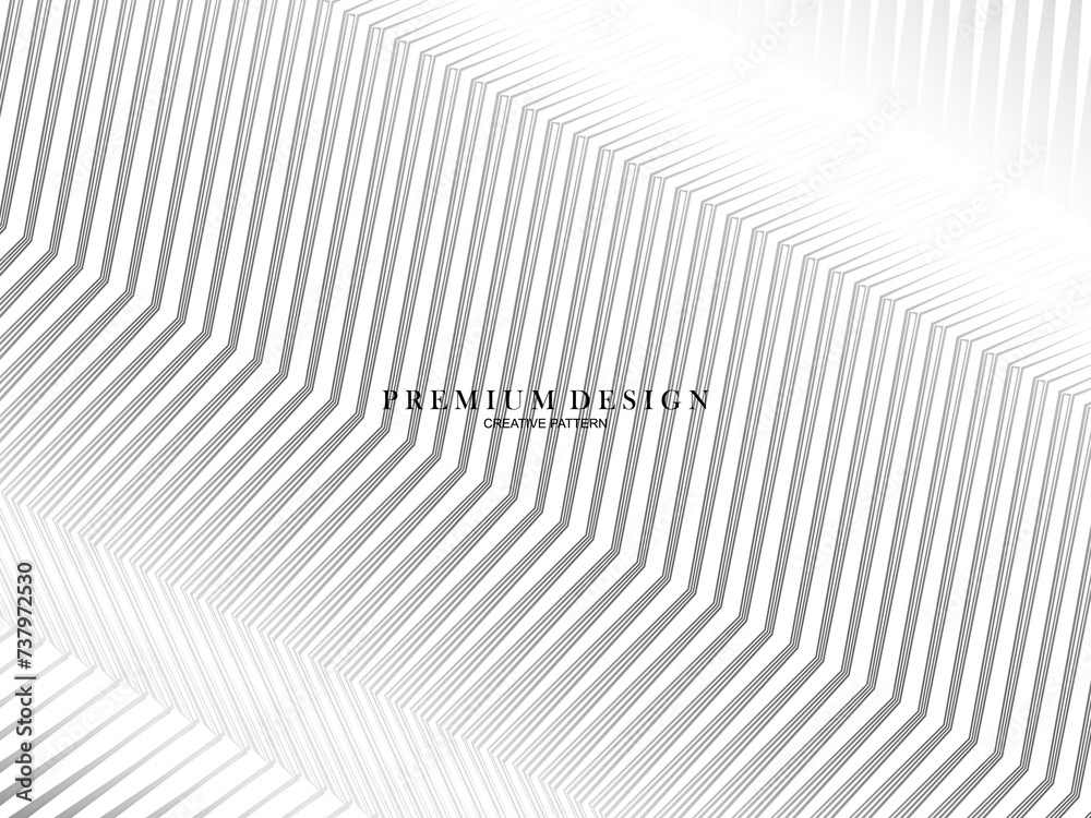 Premium abstract white background with layers of black and gray gradient stripe pattern. Modern vector background. Premium abstract white background with layers of black and gray gradient stripe pattern. Modern vector background.
