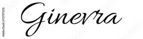 Ginevra  - black color - name written - ideal for websites,, presentations, greetings, banners, cards,, t-shirt, sweatshirt, prints, cricut, silhouette, sublimation
